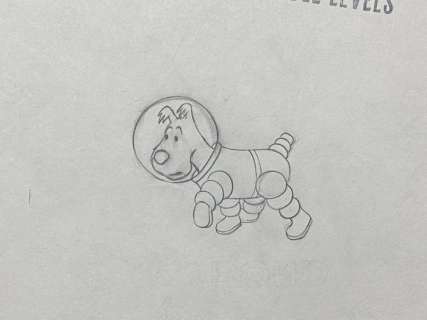 Hergé | Tintin - Original drawing of Milou - On a marché sur la lune - (1960’s) | Catawiki