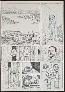 Ratte, David - Ratte, David Planche originale - Le Voyage des pères 2ème époque - L‘Exode selon Yona