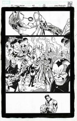 “The bridge part III” – Dark Reign: Fantastic Four #3 – tav.16 | Cart Gallery