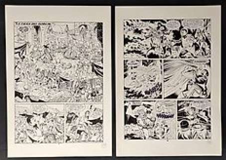 Marco Torricelli - Zagor Speciale n. 11 - Marco Torricelli - 2x Tavole Originali nn. 57, 83 "Il Principe degli Elfi" - Page volante - Exemplaire unique - (1999)