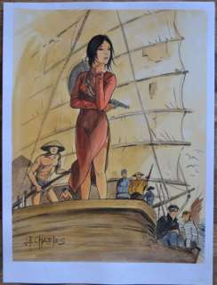 Charles, Jean-François | Charles, Jean-François - Aquarelle originale + Carnet du Pinceau d’Or - China Li | Catawiki