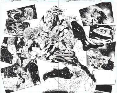 Eber Ferreira, Eddy Barrows - justice league of america #10 pgs. 10 & 11 - stargirl action dps - 2014