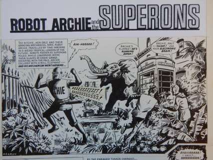 Kearon, Edward | Kearon, Edward - Originele pagina - Archie, de man van Staal - The Superons - (1968) | Catawiki