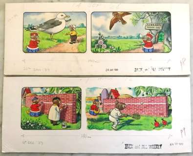 Watts, Harold Tamblyn | Harold Tamblyn Watts - Kathy Country Mouse - 2 originele stroken in kleur - (1965/1968) | Catawiki