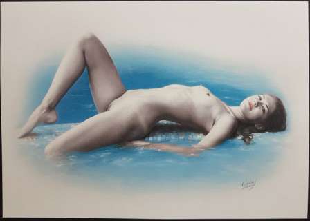 J.M. Calas | Calas, Jean-Michel - Originele tekening in kleur - Formaat: 29,7 x 42 cm. - (2017) | Catawiki