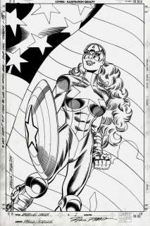 Ron Frenz, Scott Koblish - american dream #1 cover (first issue! Shannon carter taking over for captain america & looking good! ) 2008