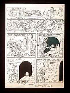 Sandro Dossi | Willy Coyote e Beep Beep - S. Dossi - tavola originale - Page volante - EO | Catawiki