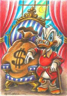 Joan Vizcarra | $crooge McDuck, King Money - Original Drawing - Joan Vizcarra | Catawiki