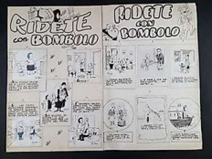 Onofrio Bramante - Bombolo - Onofrio Bramante - 2x Tavole Originali "Ridete Con Bombolo" - Page volante - Exemplaire unique - (1961/1962)
