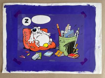 Dupa | Cubitus - Mise en couleurs originale + film noir - Cubitus | Catawiki