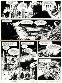 William Vance | Bob Morane, Les sortilèges de l’Ombre Jaune, planche originale à l’encre de chine pour cet album paru en 1976 chez Dargaud. | Septimus