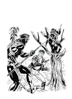 Roberto Diso | Mister No n. 304 - R. Diso - Cover Originale "Occhi nelle tenebre" - Page volante - Exemplaire unique - (2000) | Catawiki