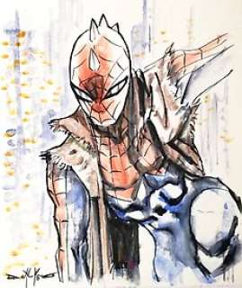 Pasquale Qualano - Spiderman - Pasquale Qualano Illustrazione Originale Firmata - Page volante - Exemplaire unique - (2018)