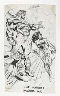 Claudio Castellini | Cosmic Powers Unlimited # 4 - Claudio Castellini - preliminare originale retro copertina ft. Star Master - Page volante - Exemplaire unique - (1996) | Catawiki