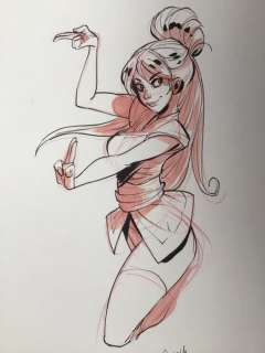 Barbucci, Alessandro | Barbucci, Alessandro - Dessin original couleur - EkhÃ¶ monde miroir | Catawiki