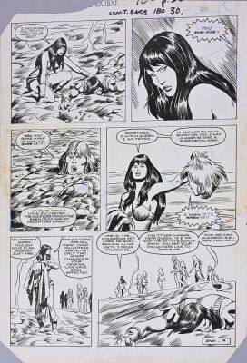 John Buscema / Bob Camp | Conan the Barbarian #180p28, 1985, Bob Camp inks | Thornbush Art