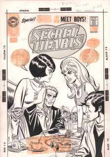 Don Heck, Frank Giacoia - secret hearts #152 cover - women fighting at dinner table - 1971
