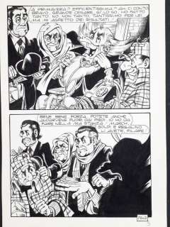 Piffarerio, Corteggi | Alan Ford - Mi ricordo che... - Page volante - Exemplaire unique - (1975) | Catawiki