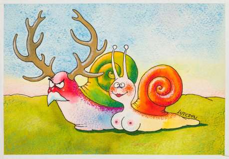 Edward Lutczyn (1947) | Edward Lutczyn | Pokaż rogi, ilustracja satyryczna | Desa Unicum