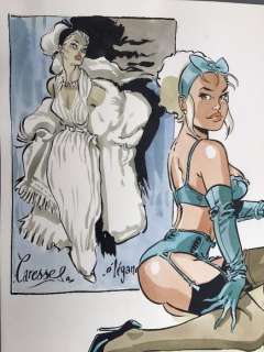 Meynet, Félix | Meynet, Félix - Dessin original en couleur - Mirabelle - Caresse-élégance | Catawiki