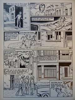 Studio Vandersteen - Jeff Broeckx - Sloeber 4 - Originele pagina (p.15) - Het Komplot - (1983)