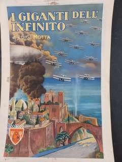 Luigi Motta | I Giganti dell’Infinito - Originale di copertina - Page volante - Exemplaire unique - (1934) | Catawiki