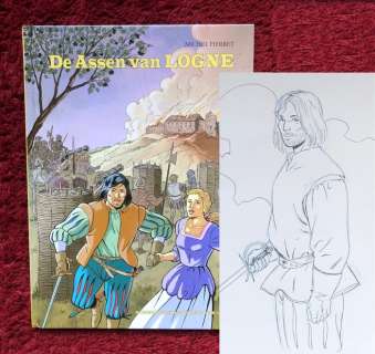 Michel Pierret | De assen van Logne - Bijzondere uitgave met originele tekening van Pierret - Cartonné - (2021) | Catawiki