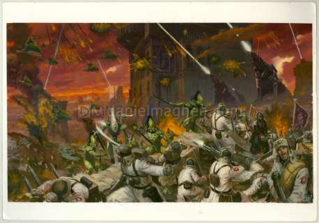 Paul Dainton - Illustration originale, scène de guerre - Warhammer 40000