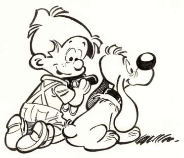 Roba | Illustration Ã  l’encre de Chine représentant Bou… | Banque Dessinée