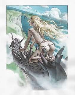 Patrizio Evangelisti | Patrizio Evangelisti - Drago Fortunato - Page volante - (2022) | Catawiki