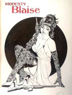 Giuseppe Candita | G. Candita - " tributo a Modesty Blaise " cm 42x29 - Page volante - Exemplaire unique (2022) | Catawiki