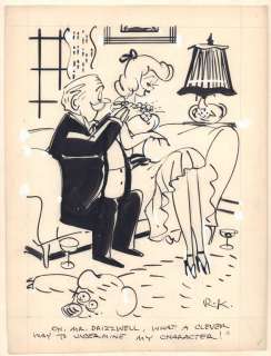 Reamer Keller - sexy blonde getting diamond necklace humorama gag - 1951 signed