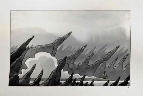 Cristina Durán / Miguel a. Giner | Dibujo Original Miguel Ángel Giner, Robot Inocente Pag 3 | Yojimbo Cómics