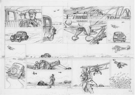 Agustín Ferrer | Lápices Originales de Agustín Ferrer, de su obra «Plan de huida». | Yojimbo Cómics