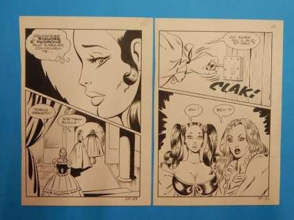 Dino Leonetti E Mario Janni’ | Maghella n. 56 bis - Dino Leonetti 10x Tavola Originale "Lo squartatore nero" - Page volante - Exemplaire unique - (1976) | Catawiki