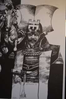 Sergio Toppi | Sergio Toppi 47/90 - Kagemusha - litografia e disegno originale sul retro | Catawiki