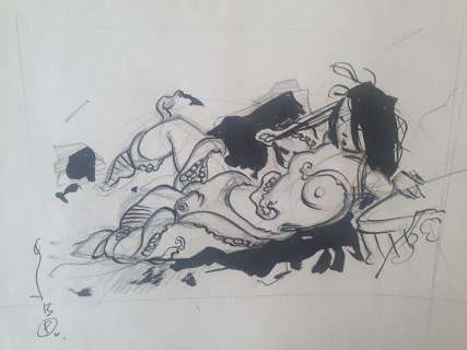 Michetz, Marc | Michetz, Marc - Dessin original - Geisha | Catawiki