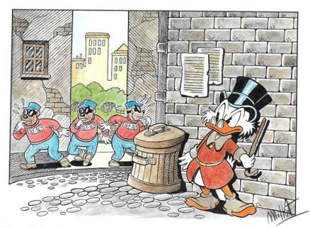 Millet | Millet - Scrooge McDuck prepared for the The Beagle Boys | Catawiki