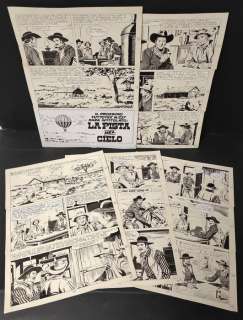 Guglielmo Letteri | Tex #256 - G. Letteri - 5x tavole originali "Indian Agency" - Page volante - Exemplaire unique - (1982) | Catawiki