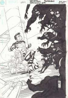 Keith Champagne, Pascual Ferry - Superboy #89 cover - superboy action vs. Monsters - 2001 signed