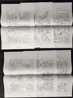 Stefano Turconi - Topolino # 2883 - Stefano Turconi - 6x bozze preparatorie in sequenza "Scuola di Volo" - Page volante - Exemplaire unique - (2011)