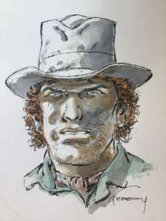 Hermann | Hermann - Dessin original couleur - Comanche - Red Dust | Catawiki