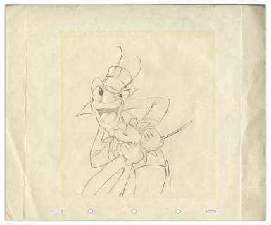 Ward Kimball Drawing of the Band Leader From ’’Woodland Cafe’’ | Nate Sanders