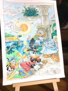 Alessandro Gottardo | Uncle Scrooge - â€œAntiche, faticose isole grecheâ€ - dipinto ad acquerello originale di Alessandro Gottardo - Exemplaire unique - (2021) | Catawiki