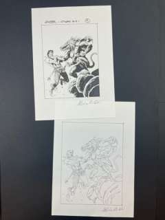 Alessandro Piccinelli | Zagor - "Gli uomini Serpente" - Preliminare di copertina e copia chinata - Page volante - Exemplaire unique - (2018) | Catawiki