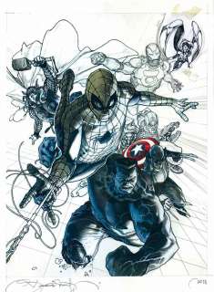 BIANCHI  -  Marvel Superheroes. Preliminary cover art | Little Nemo