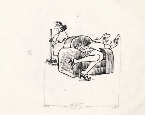 Claire Bretécher | Le destin de Monique - couverture de la réédition | Huberty Breyne Gallery