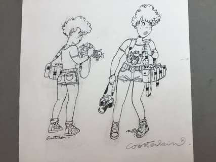 Wasterlain, Marc | Wasterlain, Marc - Dessin original - Jeannette Pointu - Étude pour la statuette - (2018) | Catawiki