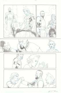 Esad Ribic - Eternals #1 P.23 - Ikaris, Sprite, Druig, And Phastos Investigate Zuras‘ Dead Body - 2021 Signed