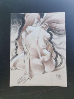 Carot, Manolo | Manolo Carot (dit Man) - Dessin original en couleur - Série orgasme - (2016) | Catawiki